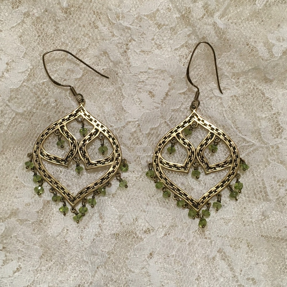 Sajen Earrings Chandelier Sterling Silver 925 Gold over Sterling pierced